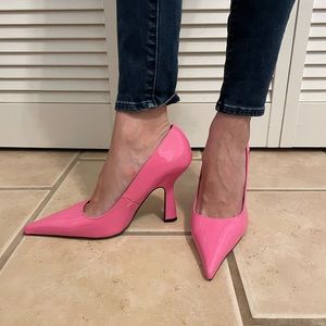 Hot Pink Pointed Toe Heels